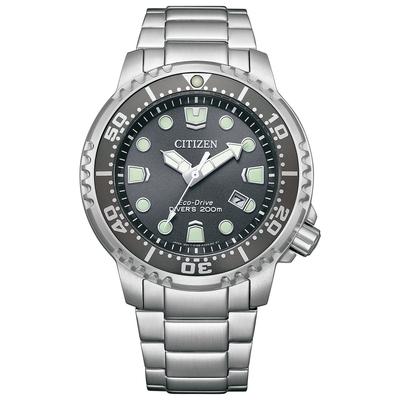 Pánské hodinky Citizen Diver 200m Šedé Stříbrné Eco-Drive BN0167-50H,