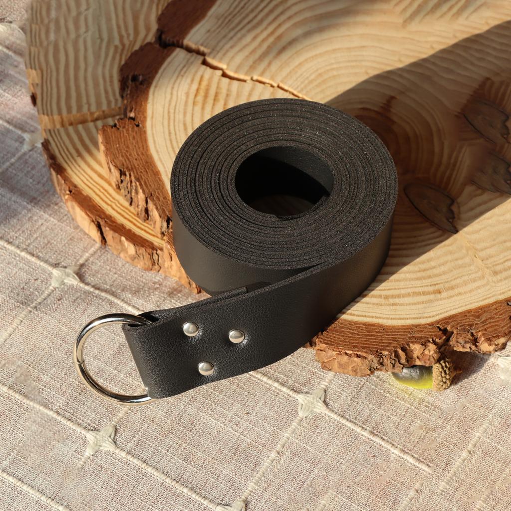 2-Piece Set Medieval Plain Leather Belt Waist Accessory PU Belt Renaissance Viking Skirt and Hiking Accessories