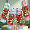 1PC Fresh Water Fruit Watermelon Sliced Print 750ml Color Plastic Sports Water Bottle Leakproof Flip Straw Lid Suitable for Sports Office Home Use