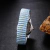 Bohemia Elastic Belt Watch Gray with Arabic Numerals, Analog Quartz, Water Resistant Fashion Accessory