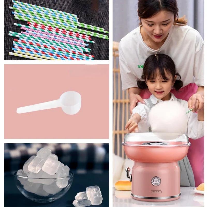 New Electric DIY Sweet Cotton Candy Maker Portable Cotton Sugar Floss Machine Girl Boy Gift Children's Day Marshmallow MachineA