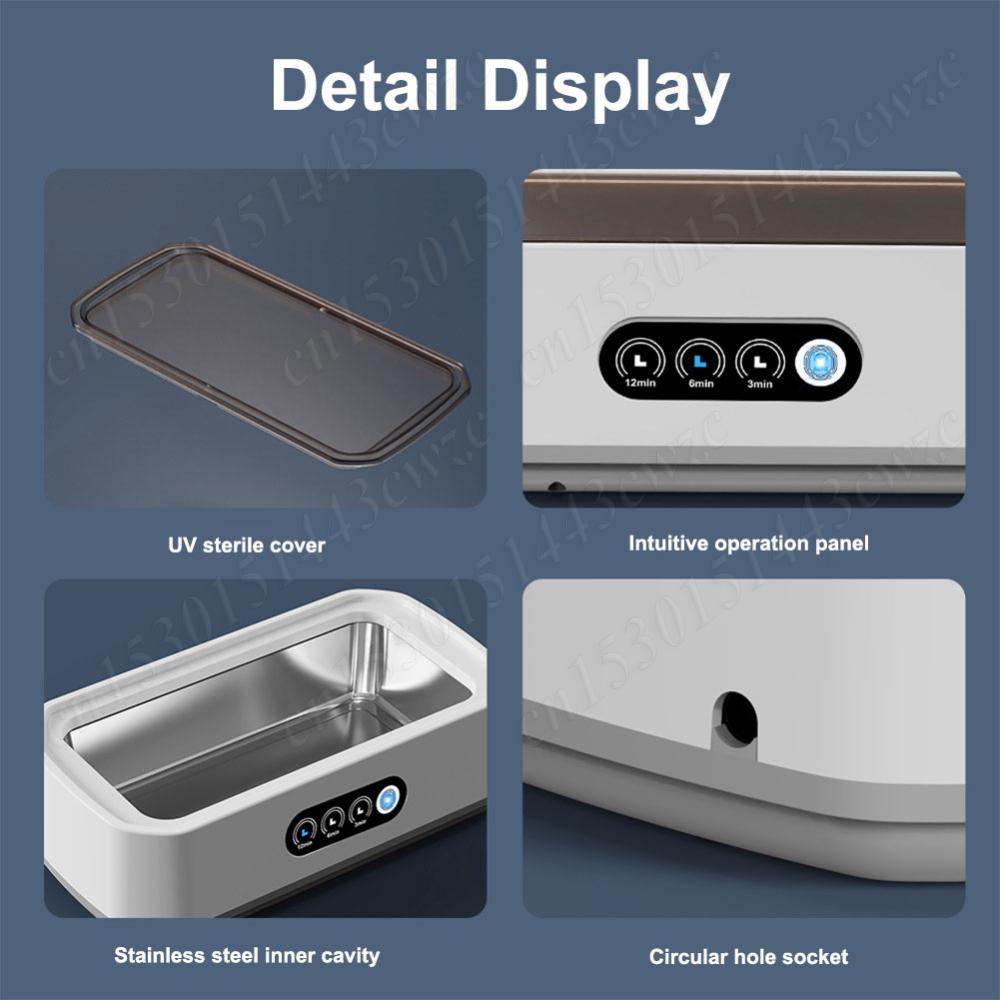 Ultrasonic Glasses Cleaner 650ML Ultrasonic Cleaner Machine Eyeglasses Cleaning Machine for Eyeglasses Rings Necklaces Dentures