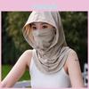 Ice Silk Sunscreen Hat Mask Shield With Uv Protection For Adults Summer