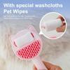 Cat Hair Removal Comb With Water Reservoir, Pink Cat Grooming Tool, Pet Hair Remover Brush For Cats