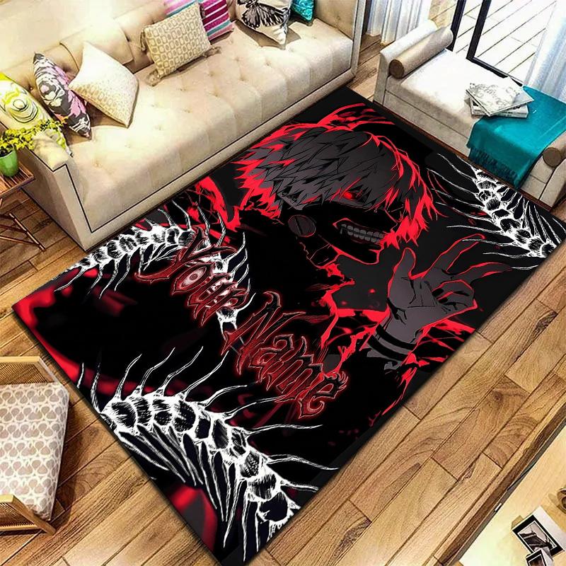 Tokyo Ghoul Theme Custom Name Carpet Rug For Living Room Bedroom Home Sofa Decoration Kids Play Nonslip Floor Mat