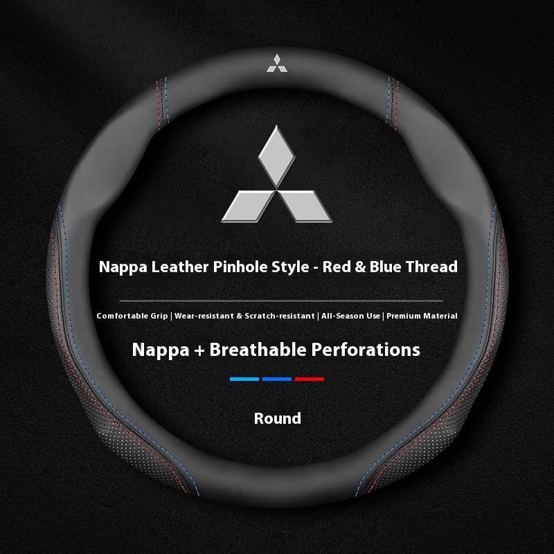 

For Mitsubishi Outlander Pajero Asx Colt Lancer EX Evolution X L200 Triton RALLIART Delica Eclipse Car Steering Wheel Cover