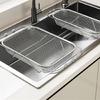Expandable Stainless Steel Sink Dish Rack Foldable Drainer Basket Rustproof Kitchen Storage Solution