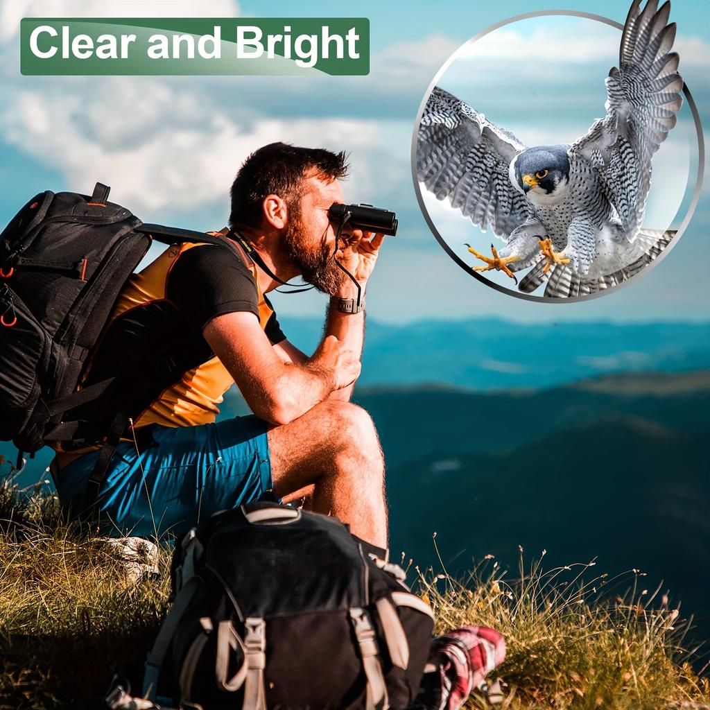 800×25 Powerful Binoculars Long Range BAK4 Telescope HD Portable Folding Low Light Monocular 4K For Outdoor Hunting Camping
