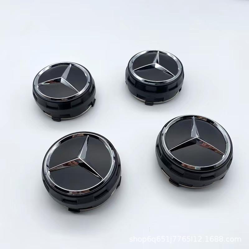 CDR4   4Pcs 75MM Car Wheel Center Hub Cap Cover For Mercedes Benz A B C S Class AMG W212 W205 W204 W211 W213 CLA GLC W176 W221 Sticker