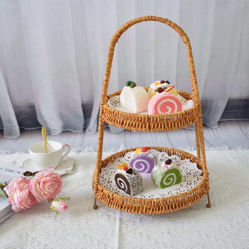 Naijiang Koszyk do serwowania i przechowywania z plecionki rattanowej