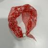 Snap Closure Pearl Lace Neck Scarf Adjustable Shirt Collar Scarf  Spring Season