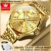 OLEVS Original Men Quartz Watch Fashion Business Luxury Brand Double Calendar Waterproof Diamond Watch Classic Casual Men Watch