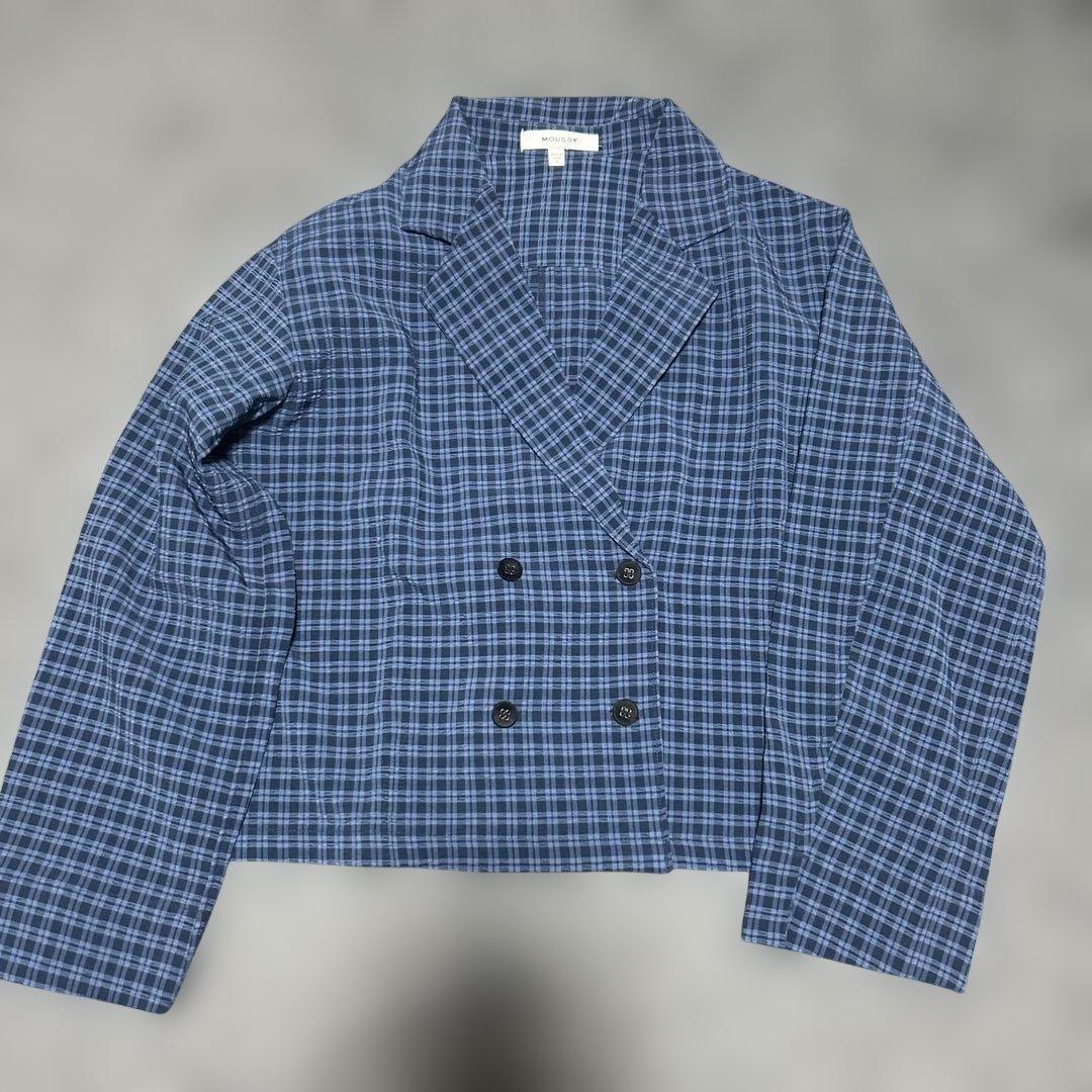 MOUSSY Plaid Double Breasted Jacket FREE