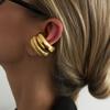 Stainless Steel C-shaped Ear Clip Golded No Piercing Earrings Retro Ear Buckle  Travel