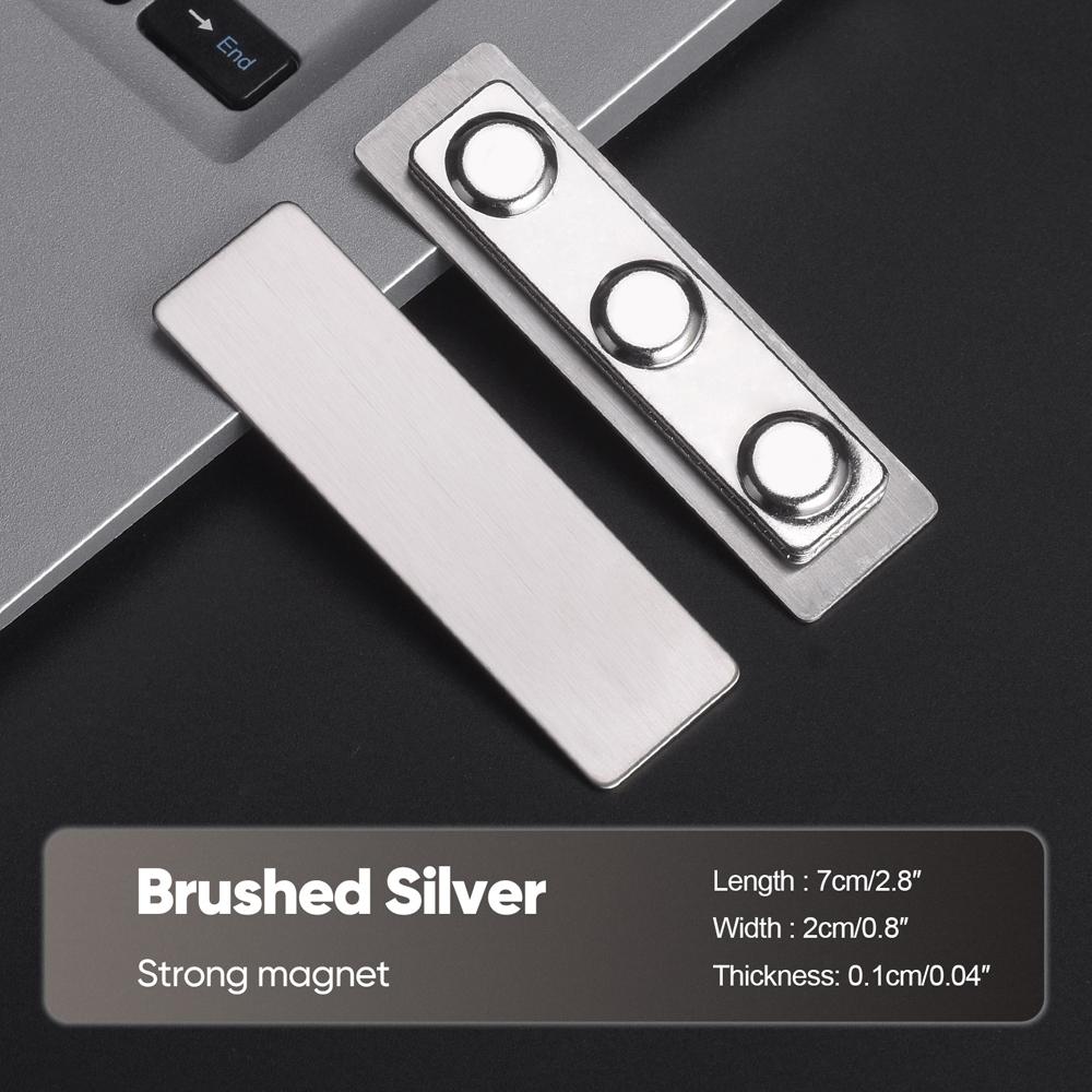 70x20MM Anstecknadeln Pin Personalisiert Kostenlos Anpassbar Gravierter Text Logo Business-Namensschild Stahl Metallanhänger Personalisierte Namensschilder
