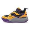 Li Ning Youth Pre Casual Confortáveis Tênis de Basquete de Cano Alto Tênis Infantil Preto Roxo Amarelo YKBT092-3