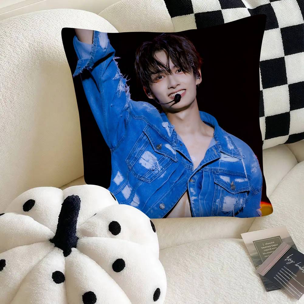 Junhui Wen Kpop Pillow Case Square Pillow Bedroom Sofa Leisure Comfort Cushion Car Home Decoration