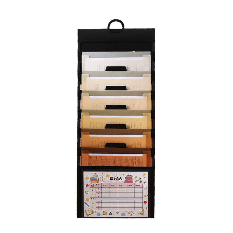 Zhanma Rainbow PP Expanding Hanging Box File Folder Colorful Wall Storage for Office & School Use