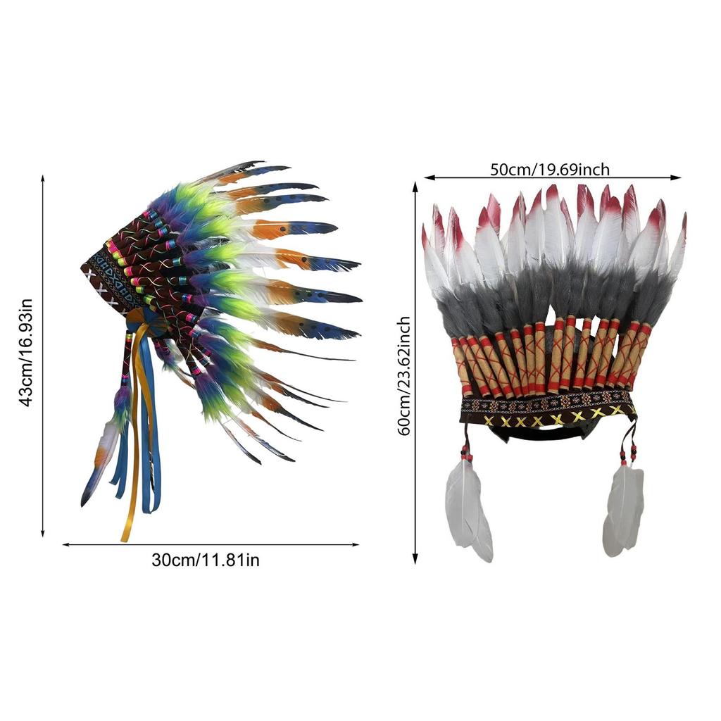 Feather Headdress Fashion Head Accessory Home Decors Photography Props Lightweight Headwear for Themed Parties Stage