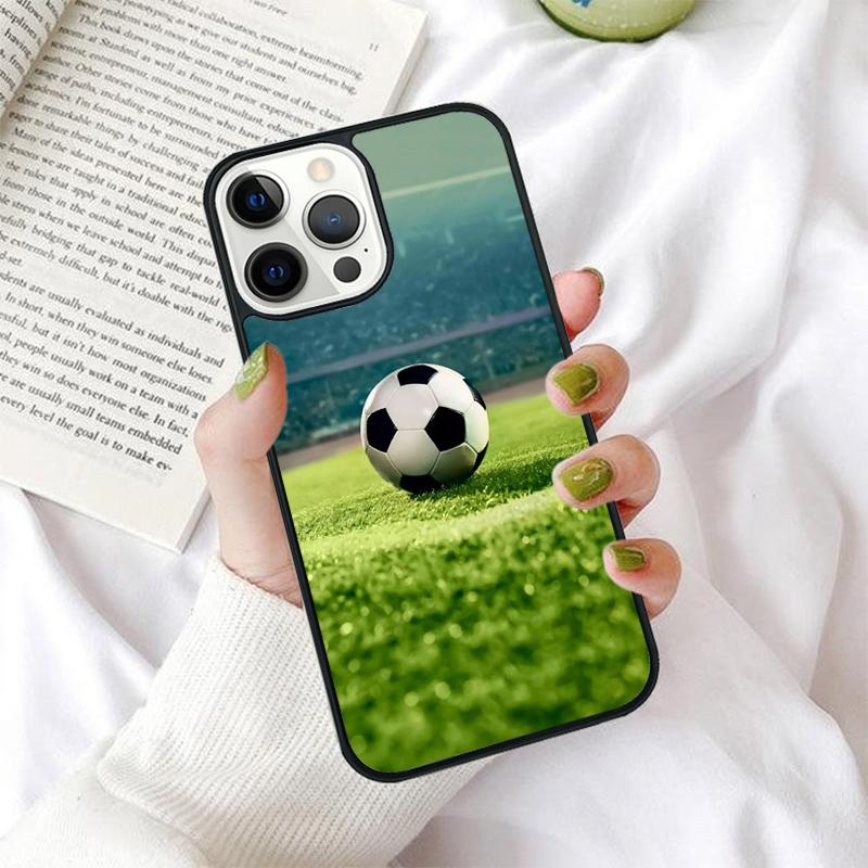 Fire Football Phone Case for iPhone 17 Air 16 Coque 15 14 12 13 PLUS 11 PRO MAX Back Cover Fundas Shell