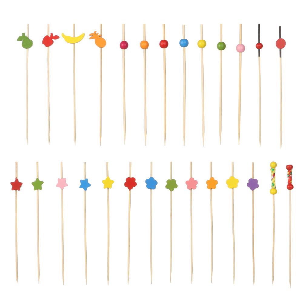 Fork Salad Vegetable Sticks Handmade Toothpicks Food Fruit Cocktail Decor Bamboo Picks Fruit Sticks