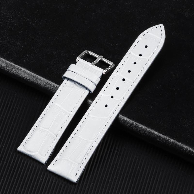 Calfskin Leather Watch Strap Slub Pattern 12/14/16/18/20/22mm Universal Watchband for Men Women Business Bands Watch Accessories