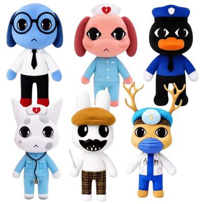 New Horror Animal Hospital Plush Toy Blue Dog Soft Stuffed Cartoon Doll Collectible For Adult Fans Home Decoration Cuddly Gift