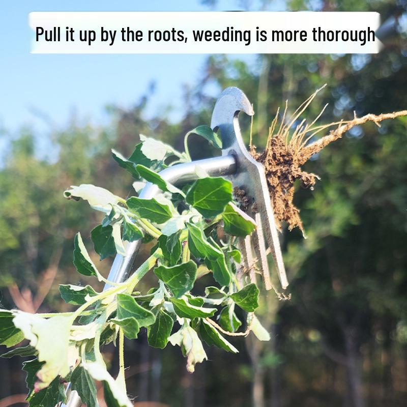 Manganese Steel Hand Rake: Weed & Root Removal Gardening Tool