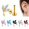 Internally Threaded Labret Stud ASTM F136 Titanium Lip Stud Durable Piercing Jewelry  Piercing