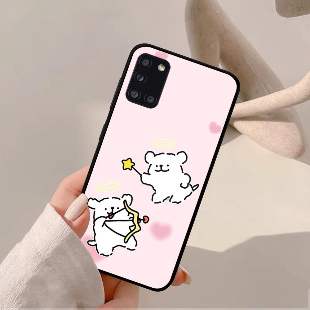 Cartoon Cute Hug Heart Dog Phone Case For Samsung A 10 11 12 13 20 21 22 30 31 32 40 51 52 53 70 71 72 73 91 13 Shell