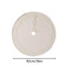 36/48 Inch White Traditional Christmas Tree Skirt Christmas Cotton Knitted Fan-shaped Tree Skirt Christmas Tree Apron Base Cover