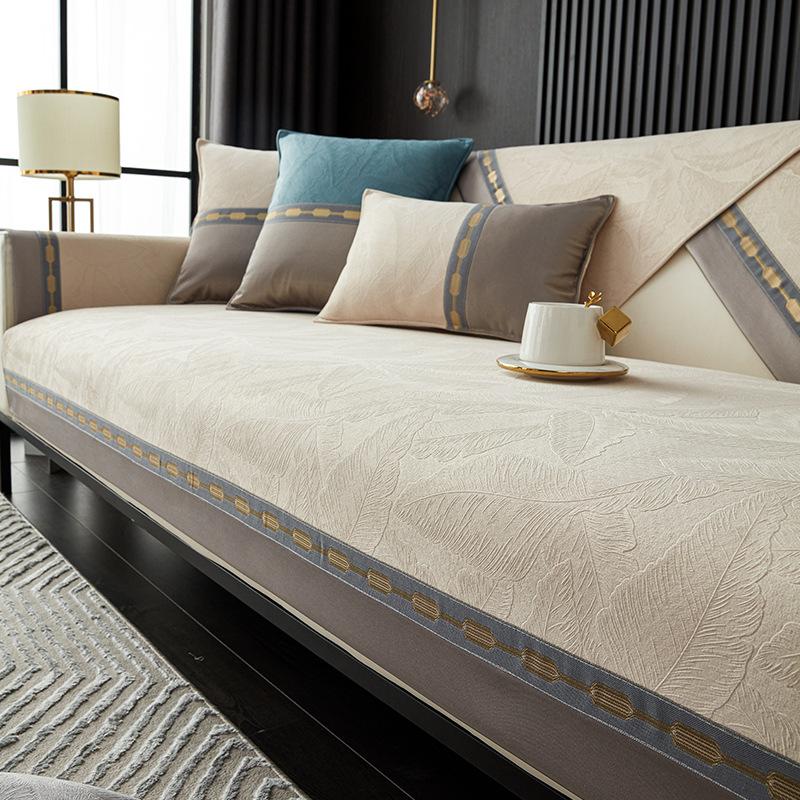 Sofa Cushion Four Seasons Universal Non-Slip Simple Modern Waffle Small Fresh Cushion Backrest Sofa Cover Cover Cloth