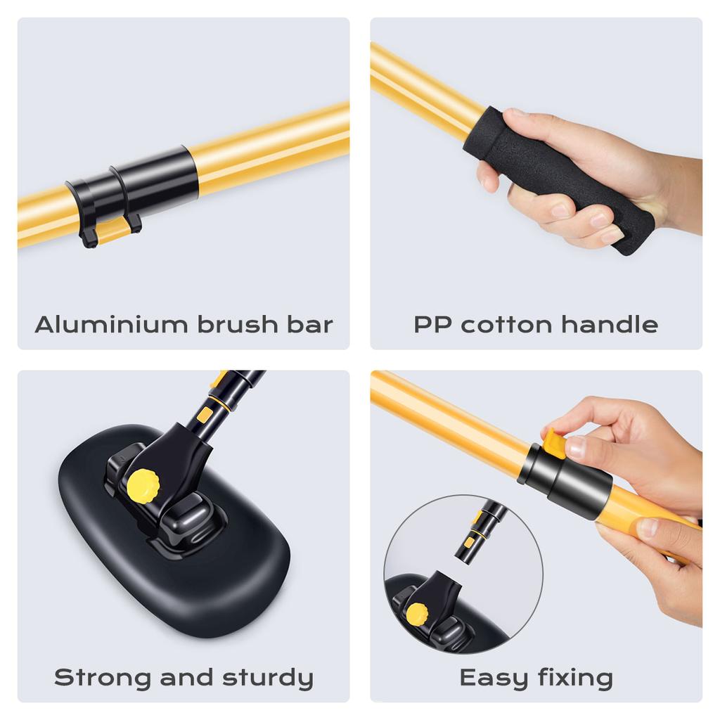 Car Wash Mop Telescopic Car Cleaning Brush Long Handle Rotatable Car Cleaning Mop Water Absorption Wash Brush Car Accessories