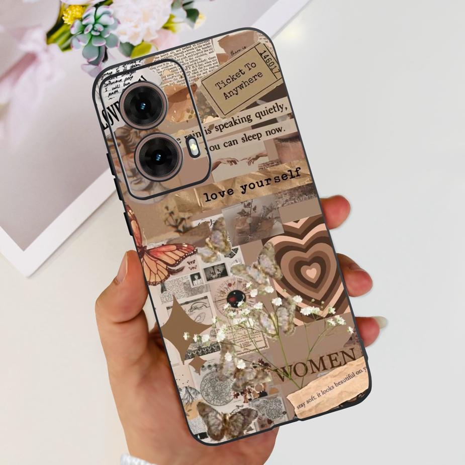 For Motorola Moto G85 Case New Fashion Painted Cover 6.67'' Soft Silicone Phone Case For Moto G85 G 85 MotoG85 Back Cover Bumper