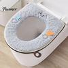 Non-slip Bathroom Decor Soft Plush Toilet Seat Cover, Thick Washable Pad with Zipper And Reusable Mat Handle, Warm Skin-Friendly Cushion for O-Shaped
