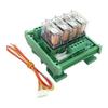 Industrial 4-Channel Relay Module with 16A Rated Load Support for DC12V DC24V Operation and DIN Rail Installation