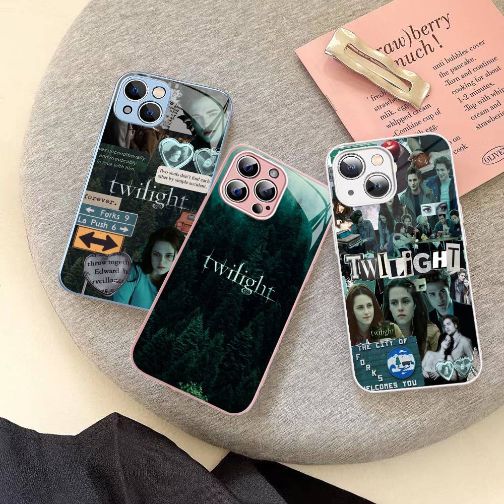 TV Twilight Isabella Edward Cullen Tempered Glass For Iphone 14 13 12 11 Pro Mini XS MAX 14Plus X XS XR Cover