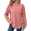 Damen Vintage Polka Dot Oberteil, Lässige Vielseitige Bluse für den Alltag