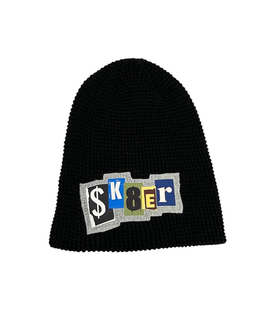 SK8ER ROCK Collage Pop Logo Beanie ((Black))