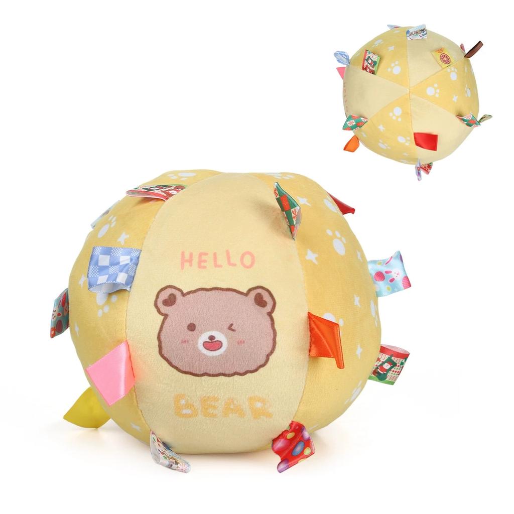 Cute Watermelon Squeaky Dog Toy Ball, Soft Plush Pet Chew Toy with Sound for Puppy Cat, Interactive Boredom Relief Pet Toy
