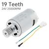 19 Teeth RS550 DC Motor 24V 25000RPM High Speed Electric Drive Replacement for Ride On Vehicles Upgrade with Welding-Free Wire