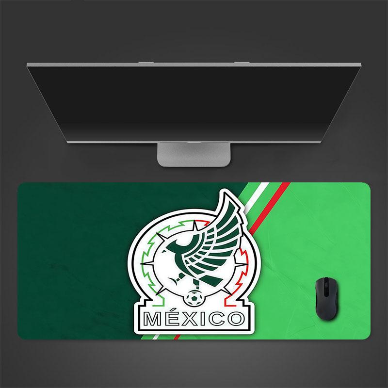 Mexico Football Art Mouse Pad, Large Gaming Desk Mat, Non-slip XXL Mousepad for Laptop & Tablet, Mini PC Playmat with Stitched Edges
