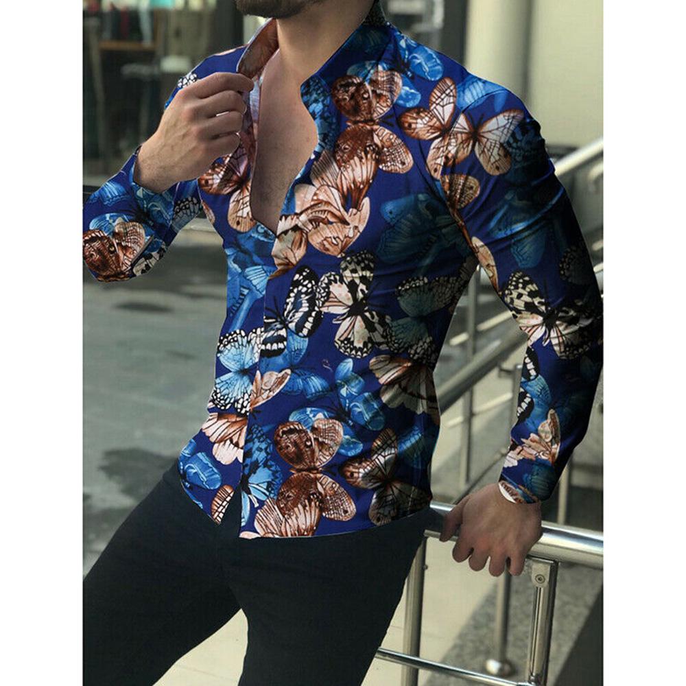 Tralounry Mens Slim Fit Spring/Autumn Long-Sleeve Solid Lapel Shirt Tralounry Mens Slim Fit Spring/Autumn Long-Sleeve Solid Lapel Shirt