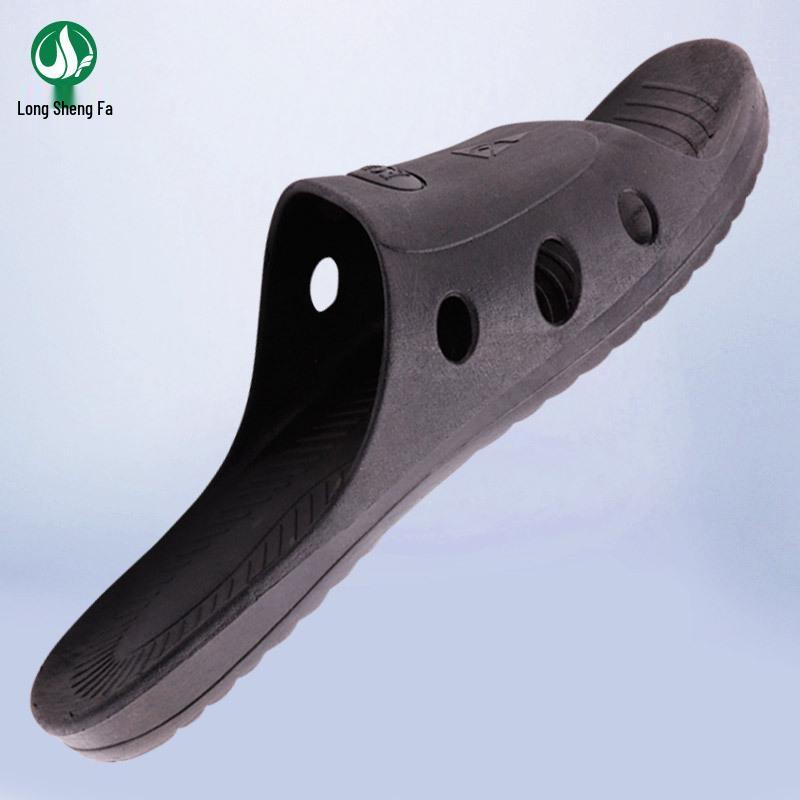 ESD Anti-Static Six-Hole SPU Dustproof Work Slippers for Workshop Protection