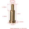 Mxfans Golden Plating Copper Spring Pogo Pins Probes 2mm Dia 6mm Height Pack of 100
