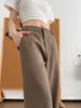 Women's French Style High-Waisted Wide-Leg Suit Pants - Spring/Summer Draping Straight-Leg, Slim Fit, Casual Long Pants