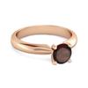 Solitaire 0.25 Cts Brilliant Cut Garnet 925 Sterling Silver Rose Gold Vermeil Promise Ring
