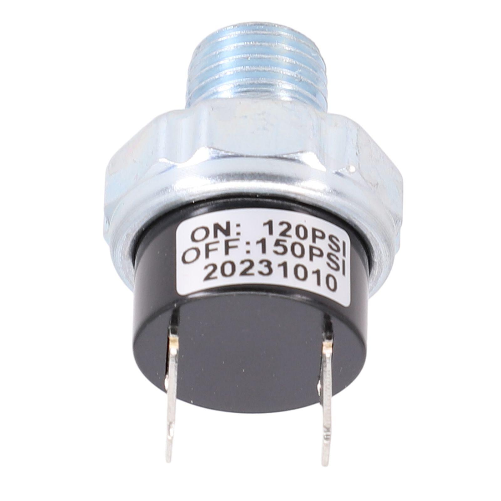 

1/4-18 NPT Male Thread Air Pressure Control Switch 110-140PSI Air Compressor Valve Switch Great For Air Horn And Air Suspension