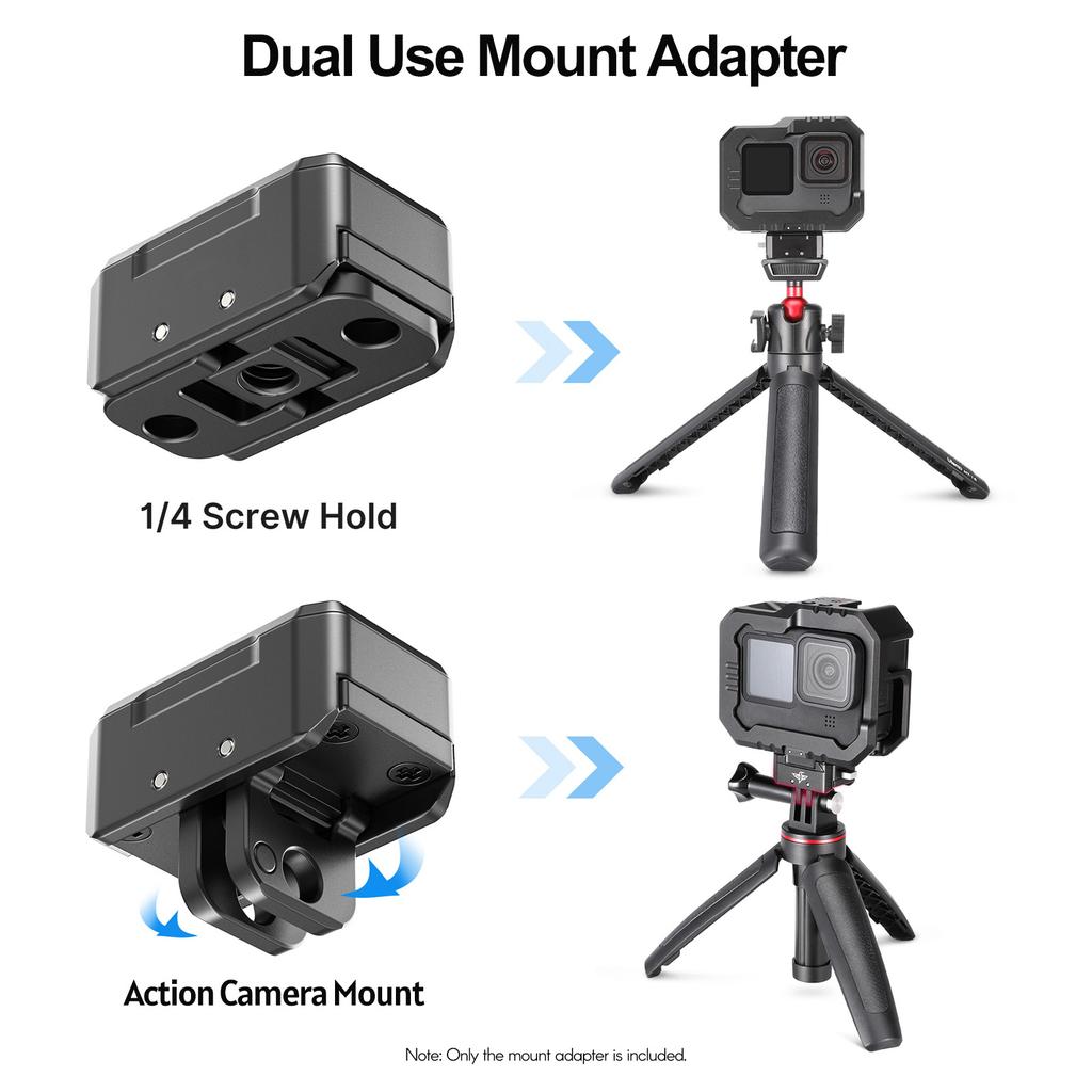 Aluminum Quick Release Mount Adapter Base with Mount Plate Magnetic Action Camera Mount Universal 1 4 Inch Interface