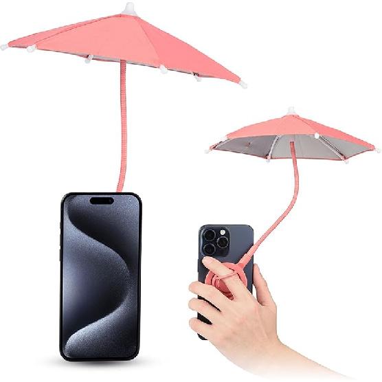 Magnetic Phone Umbrella for Sun,Outdoor Phone Sun Shade Shield with Flexible Angle Design & Rotatable Phone Ring,Umbrella for iPhone 17 Air 16 15 14